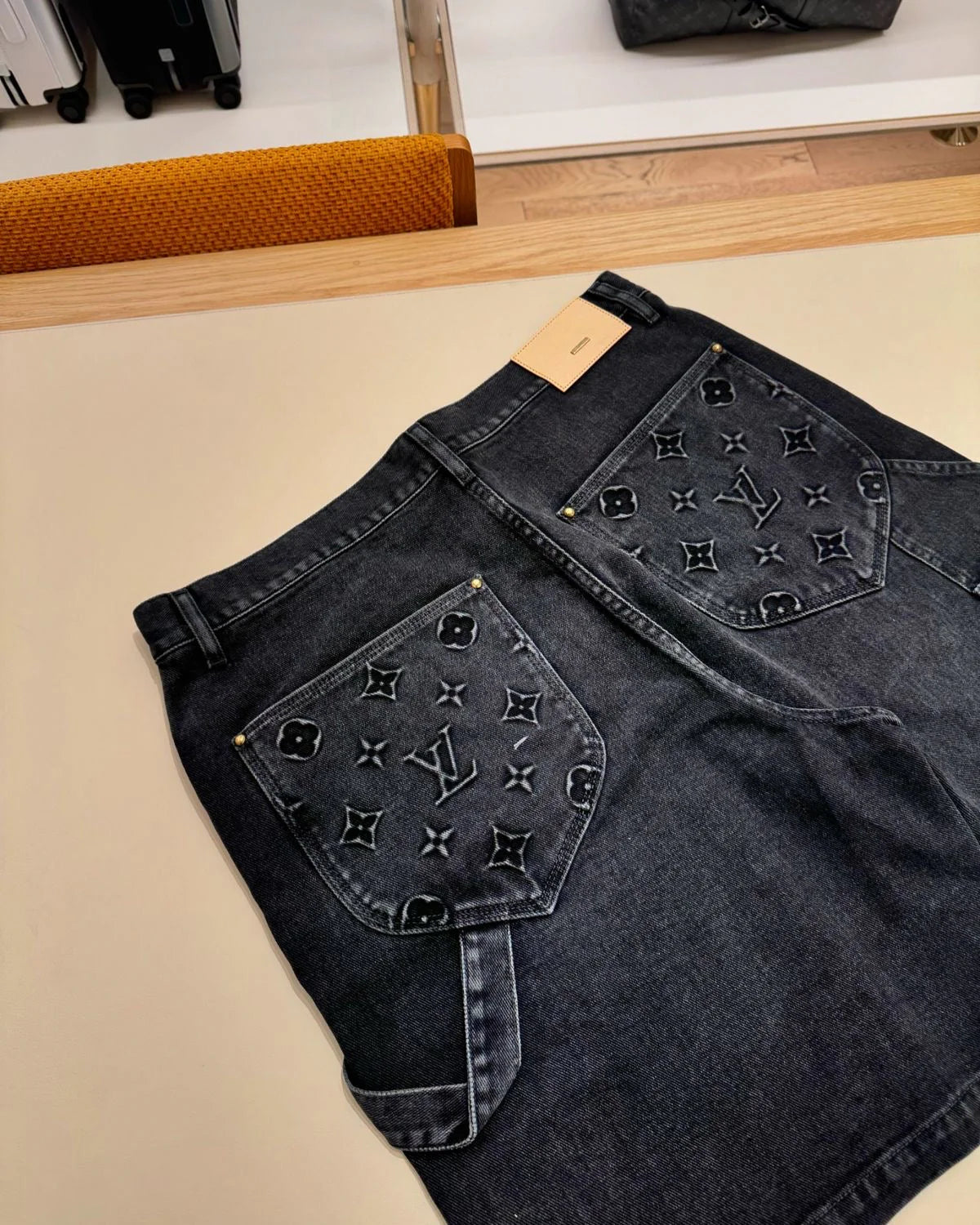 CARPENTER DENIM JEANS BLACK