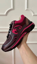 CHANEL CC RUNNERS BURGUNDY/BLACK