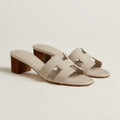 H OASIS HEELED SANDALS BEIGE