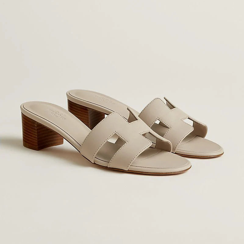 H OASIS HEELED SANDALS BEIGE