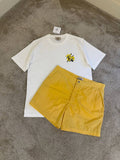 Graphic Logo Tee & Monogram Shorts Set – Yellow