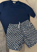 Set CANALI T-shirt Bleu Pétrole + Short Marine