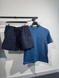 Set CANALI T-shirt Bleu Pétrole + Short Marine