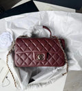 TOP HANDLE MAROON BAG